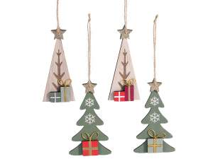 décoration de sapin de Noël en bois en gros