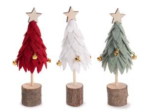 décoration de sapin de Noël en gros, tissu en bois