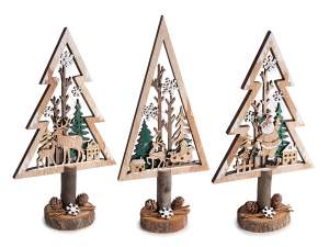 décoration en bois pour sapin de Noël en gros