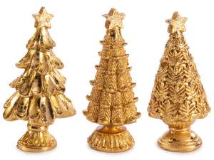 décorations de sapin de Noël dorées en gros