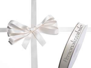 Personalized anrique white ribbon