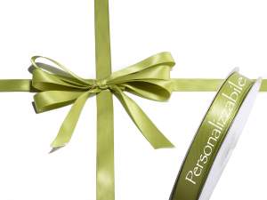 Personalized olive green ribbon