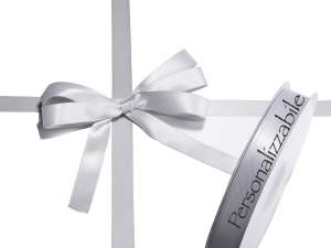 Personalized silver grey ribbon