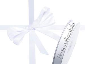 Personalized white ribbon