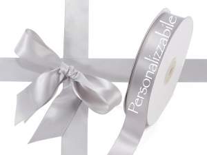 Personalized silver grey ribbon