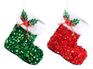 ingrosso scarponcino paillettes calza natale