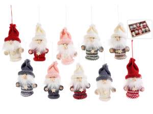 Ingrosso addobbo Babbo Natale lavorato maglia