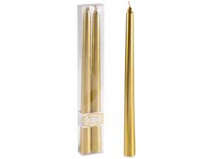 ingrosso candela stelo oro metallo