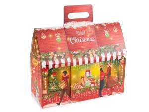 ingrosso scatola casetta natale cartone regalo