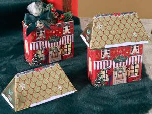 inrgosso scatola dolci a casetta di natale