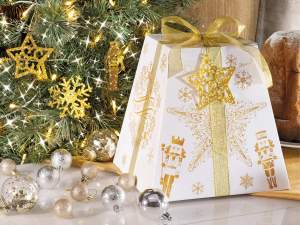 Grossista scatola panettone pandoro oro