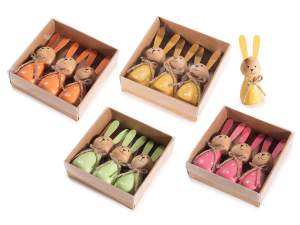 ingrosso conigli decorativi legno pasqua