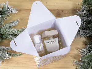 Grossista scatoline oro fiocco natale