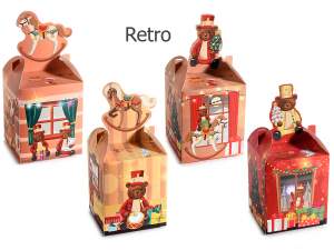 Grossista scatole natale orsetto vintage