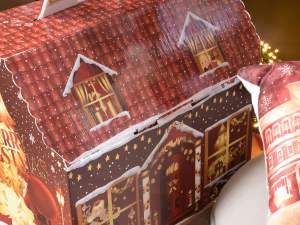 Ingrosso scatola a casa villaggio babbo natale