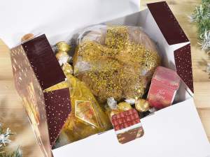 Ingrosso scatola a casa villaggio babbo natale