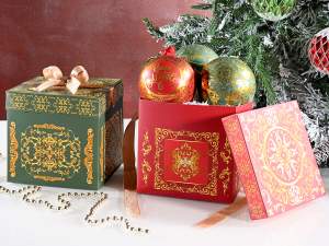 Ingrosso scatola quadrata carta natale