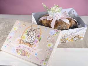 ingrosso scatola dolci pasquali colomba con manico