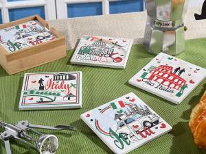 ingrosso sottobicchiere italia souvenir bandiera