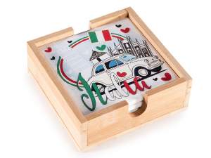 ingrosso sottobicchiere italia souvenir bandiera