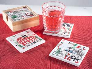 ingrosso sottobicchiere italia souvenir bandiera