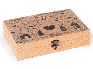 Ingrosso scatola legno effetto sughero