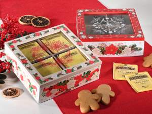 Grossista scatola tè legno Natale