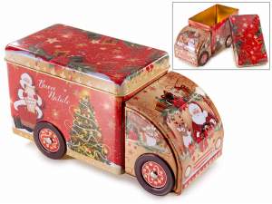 Ingrosso scatola metallo furgoncino Natale