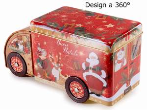 Ingrosso scatola metallo furgoncino Natale