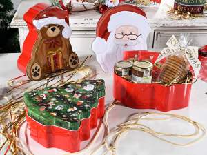 ingrosso scatoline babbo natale metallo