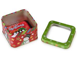 ingrosso scatola metallo natale finestra