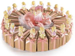Ingrosso scatole fettine torta bomboniera rustica