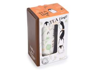 Grossista tazza natale porcellana pinguino