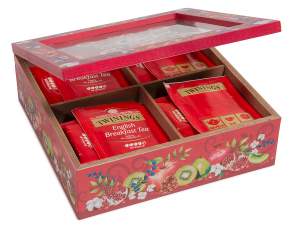 ingrosso scatola the tisane scomparti vetro