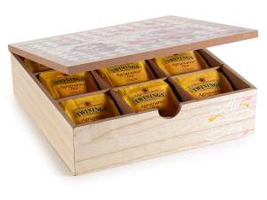 ingrosso scatola legno scomparti the spezie