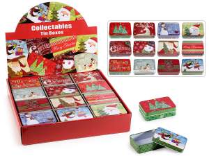 grossista scatoline metallo natale