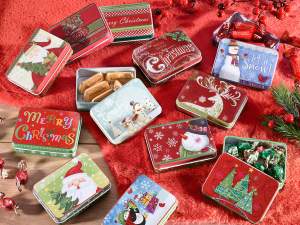 grossista scatoline metallo natale