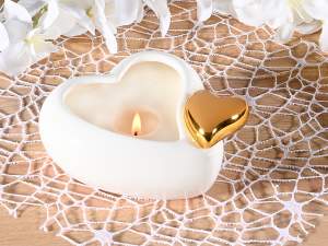 wholesale scented ceramic heart candle