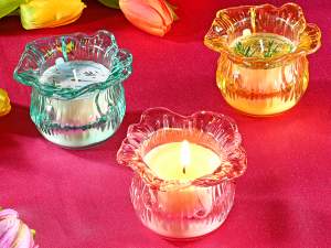 Scented candles flower jar wholesale