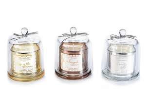 Glass bell scented candle wholesale
