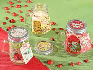 wholesale candles glass mug lucky charm
