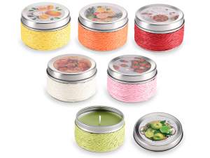 wholesale fruit metal jar candles