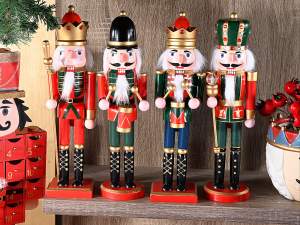 Ingrosso schiaccianoci legno decoro Natale
