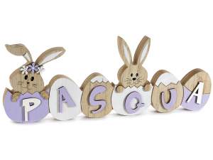 Ingrosso scritta pasqua decorativa