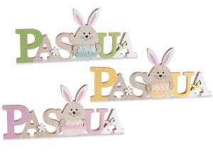 ingrosso scritta pasqua decoro coniglio