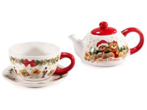 coffret cadeau théière de Noël en gros
