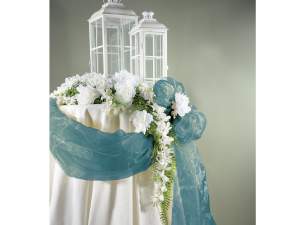 Serviette organza paon