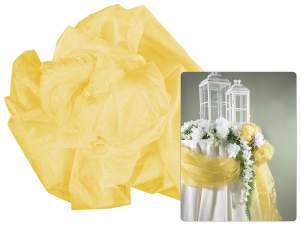 vente en gros tissu organza jaune