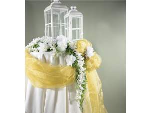 vente en gros tissu organza jaune