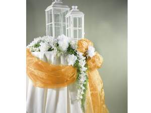 Grossiste serviettes en organza or